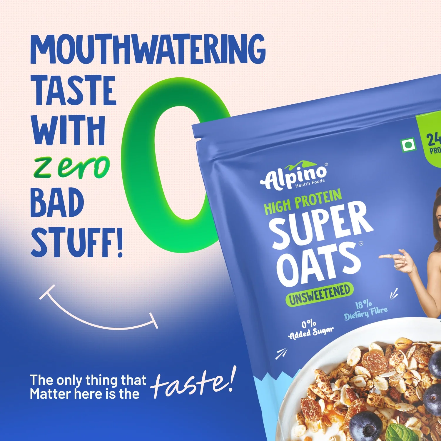 High Protein Super Rolled Oats Unsweetened 1kg - Image 3