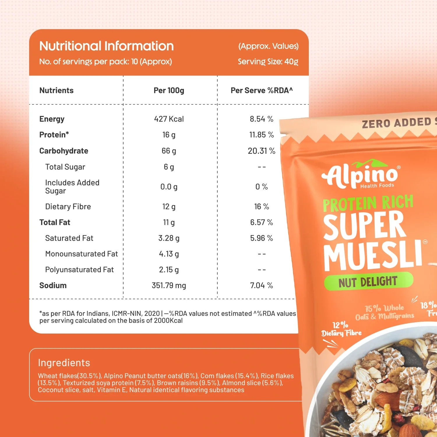 Zero Added Sugar Super Muesli Nut Delight - Image 14
